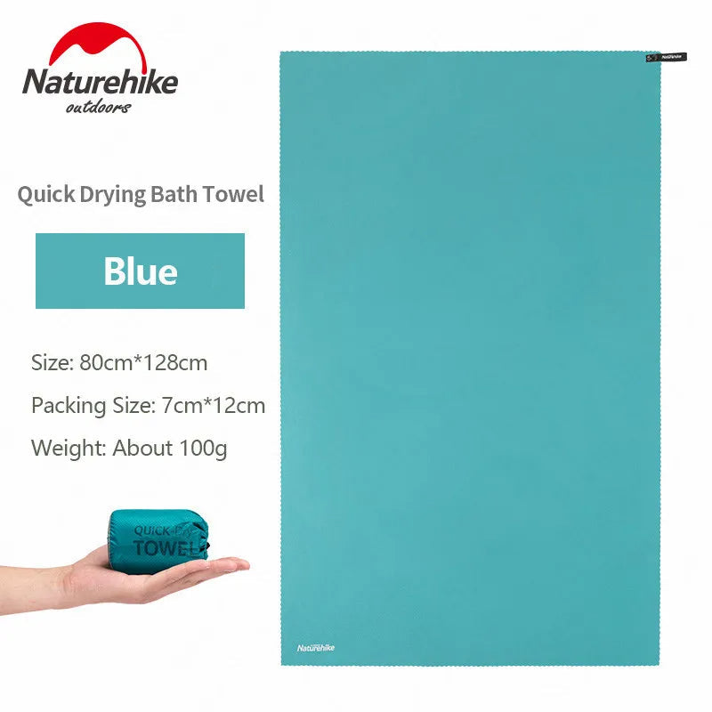 Naturehike Quick Drying Bath Towel Portable Lightweight Quick Dry Hand Face Bath Towel Strong Absorbent Travel Adult Kids Fast Micro Fiber Microfiber