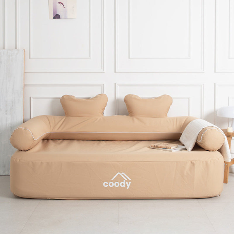 Coody Double Air Sofa Built-in Electric Automatic Air Pump Wireless Inflatable Leisure Lazy Foldable Sofa Love Seat Rechargeable Battery USB Charging