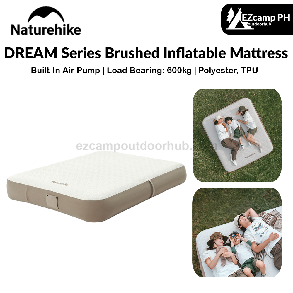 Naturehike DREAM Series Brushed Inflatable Mattress Portable Premium Automatic Air Mat Bed With Built-in Pump For 2-3 Person Outdoor Camping Sleeping Mat TPU Youmeng