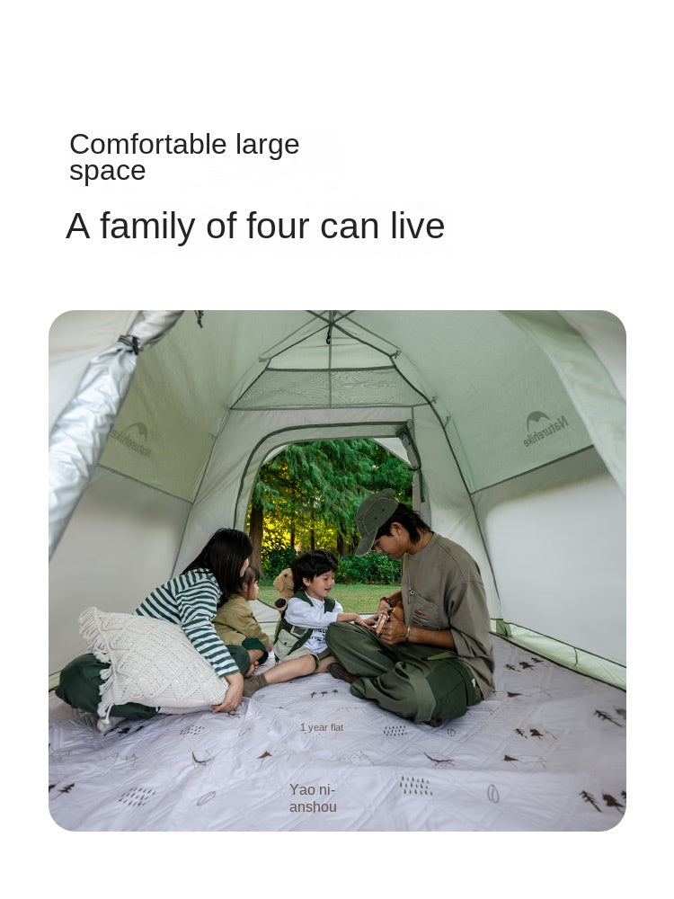 Naturehike CAPE 5 Fast Automatic Pop Up Tent 50+UPF Sun Protection Windproof Family Camping Hiking Travel Picnic Outdoor 3-4 persons Portable Camping Tent Heavy Duty Original Nature Hike