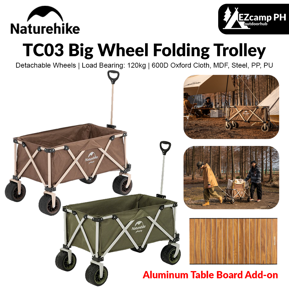 Naturehike TC03 Big Wheel Folding Trolley Portable 140L Luggage