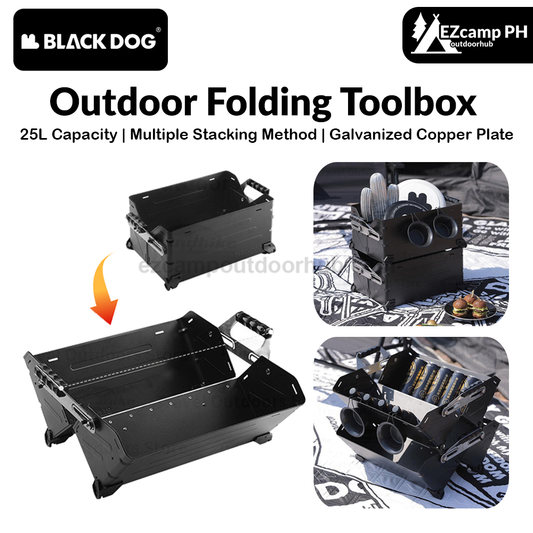 BLACKDOG Outdoor Folding Toolbox Portable 25L Foldable Storage Box Stackable Free Splicing Stacking Suitcase Outdoor Travel Camping Accessories