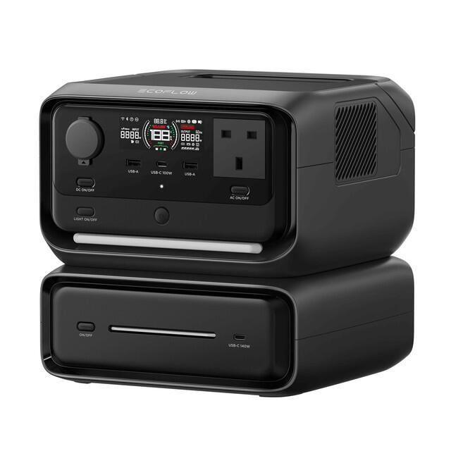 Ecoflow River 3 Max Power Station Portable Battery Backup Charging 80% In 1 Hours 600W Up To 1200W With X-Boost Battery Backup Energy Storage