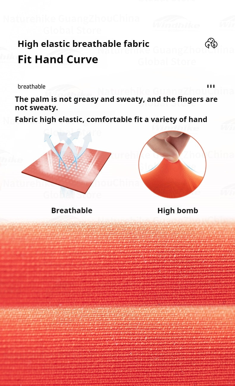 Naturehike Non-Slip Gloves Portable Unisex Outdoor Sunscreen Thin Touch Screen Breathable Gloves For Running Sports Hiking Mountaineering