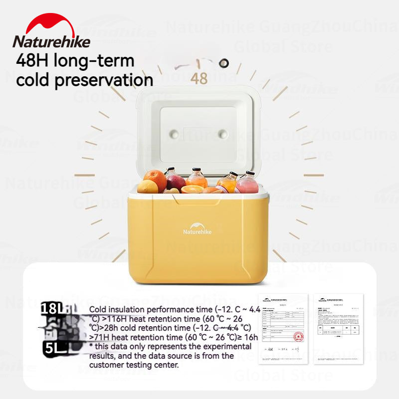 Naturehike Whale Fishing PU Insulated Box 5L 18L Anti-Bacterial 48H Cold Preservation Insulation Food Drink Ice Storage Container Box Refrigerator