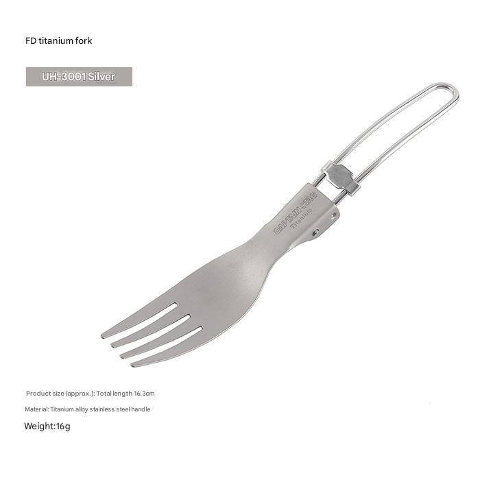 CAPTAIN STAG TITAN Cutlery Portable Ultralight Foldable Titanium Utensils Folding Spoon Fork Spork Chopstick Tableware Kitchenware Cookware Equipment