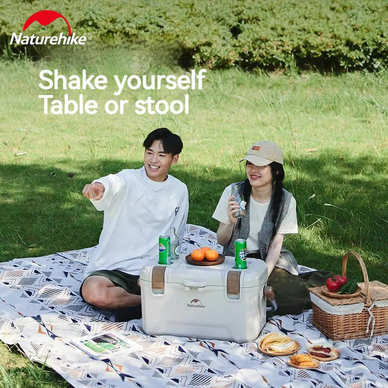 Naturehike SUB ZERO Hard Shell Outdoor Camping Cooler Box up to 72H Food Drinks Ice Storage Container Foam Insulation Anti-Bacterial Food Grade