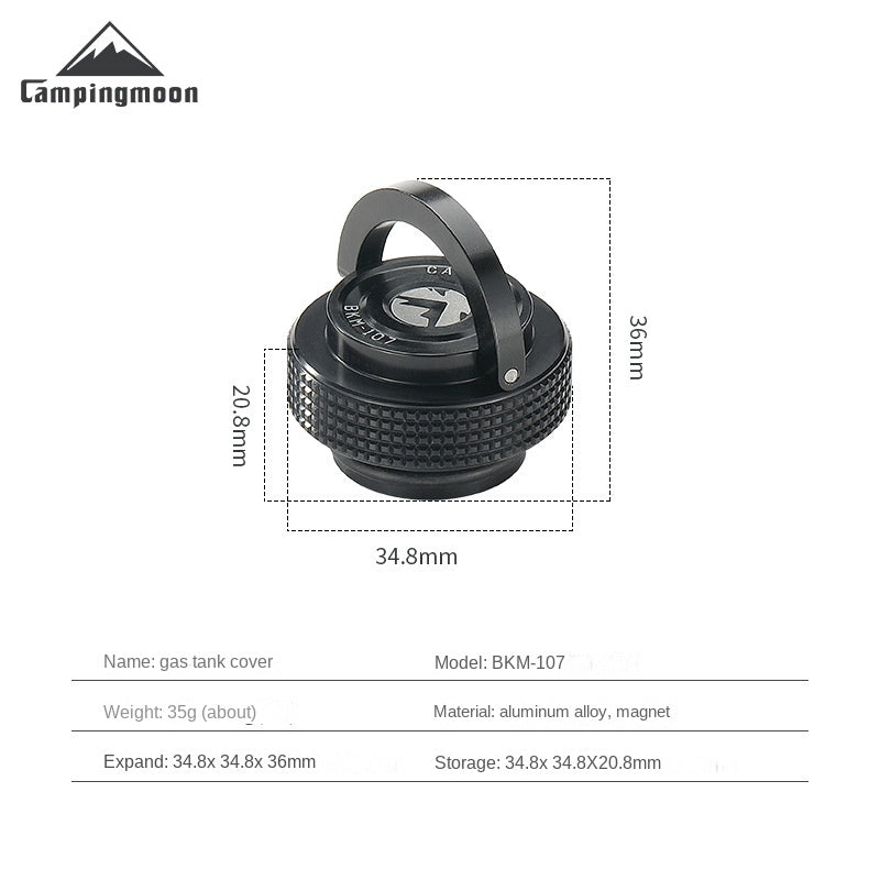 Campingmoon Canister Magnetic Hanging Ring Cover Portable Ultralight Butane Flat Gas Tank Protective Hang Ring For Screw And Nozzle Type Fuel Can
