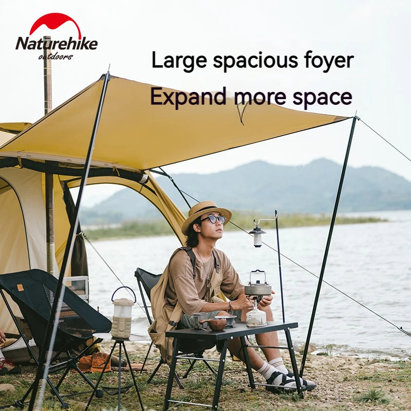 Naturehike Upgraded DUNE 7.6 Hiking Car Camping Tent for 2 to 4 Person 2 Room Large 7.6m² Space Outdoor Shelter 4 Season Double Layer Breathable