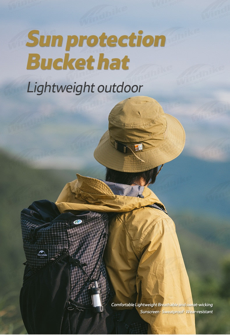 Naturehike Sunscreen Fisherman Hat Portable Lightweight Sun Protection Cap Summer Hat Breathable Bucket Hat Unisex Style UPF50+ Camping Fishing
