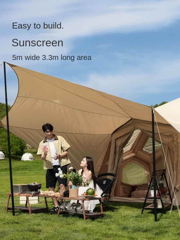Coody BESTONA AIR Premium Dome Shell Spherical Large Space Air Inflatable Tent Heightened Enlarged All Season Tent Black Beige Army Green