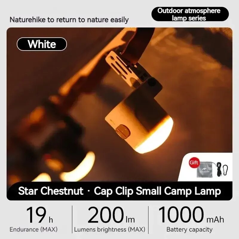 Naturehike STAR MILLET Small Camping Light Mini Clip-on Magnetic Headlamp Multifunctional IPX4 Waterproof USB C Rechargeable Battery Sensor Lantern