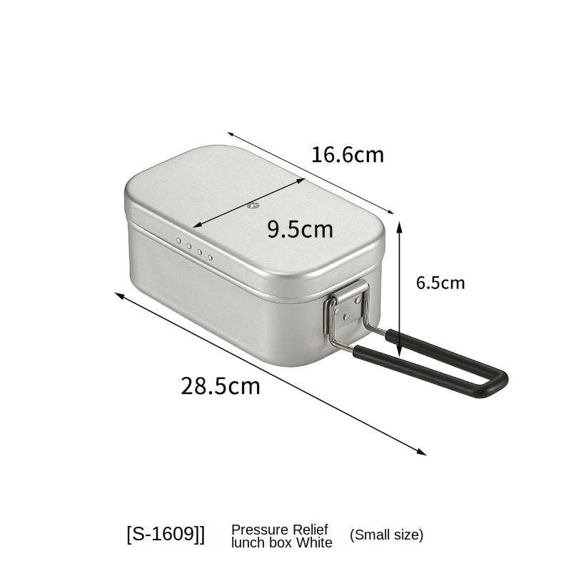 CAMPINGMOON S-1609 H-1609 S-2013 H-2013 Portable Lunch Box Cookware Upgraded Aluminum Alloy Ultralight Utensil Lunchbox Non-Stick Soup Frying Pan Pot