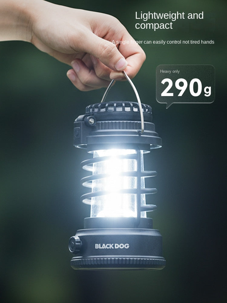 Blackdog BLACK SEAL 2 in 1 Lantern Fan Multipurpose LED Camping Lamp Light 3 Adjustable Speed Stepless Dimming USB Charging 1200mAh Battery Outdoor