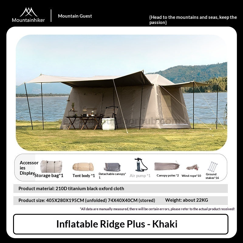 Mountainhiker RIDGE AIR 13 PLUS Inflatable Tent Cabin Style Fast Build 6-8 Persons 2 Bedroom Tent 13m² Large Interior Space Village Outdoor