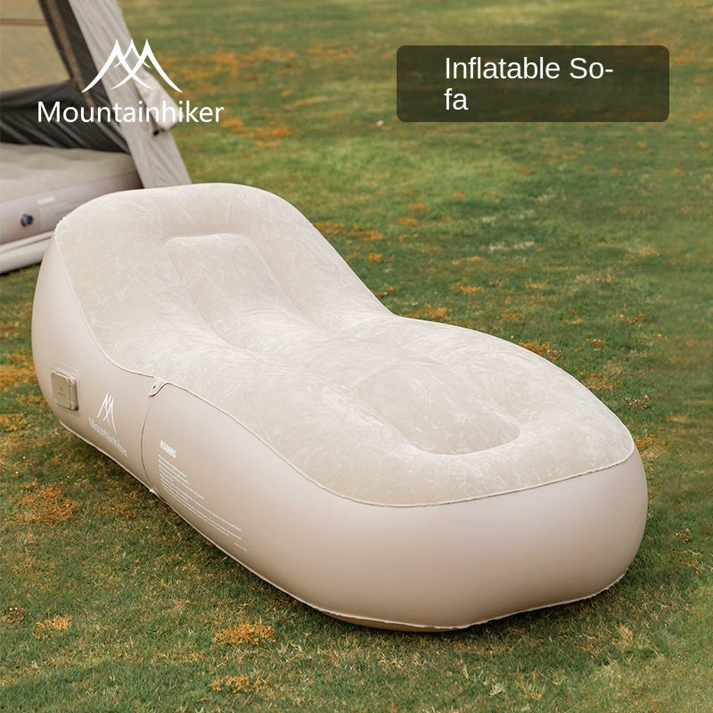 Mountainhiker Automatic Inflatable Mattress Portable High Air Bed Inflate USB C Charging Built-in Detachable Air Pump Queen King Size Black Beige Camping Mat Pad