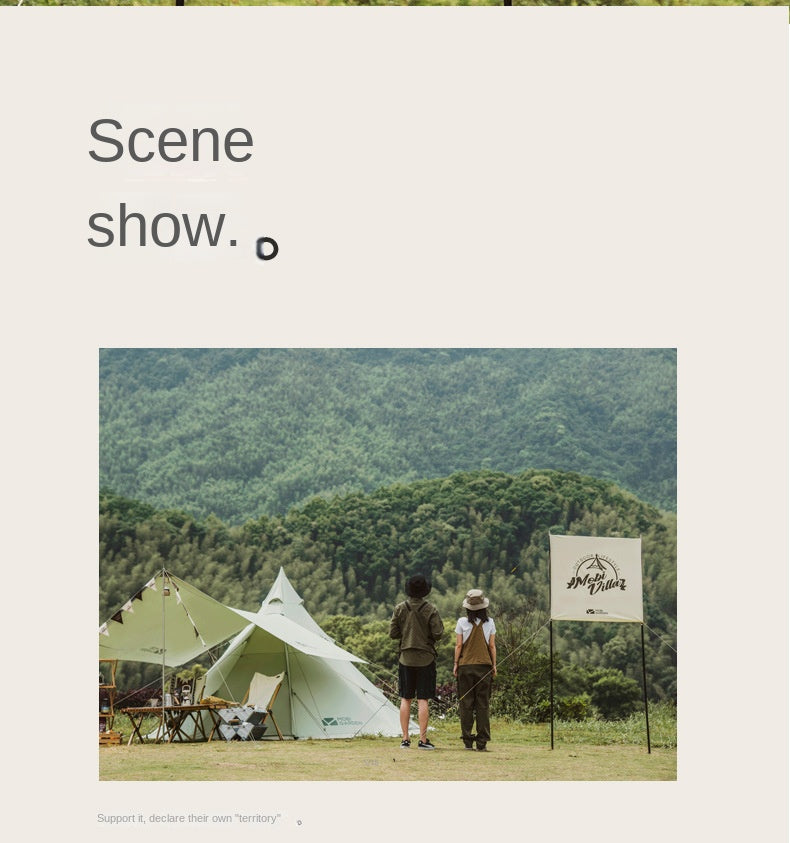 Mobi Garden Square Atmosphere Flag Portable Ultralight Foldable Decor Flag Brand Series Aesthetic Wear & Tear Resistance Outdoor Camping Decoration Setup