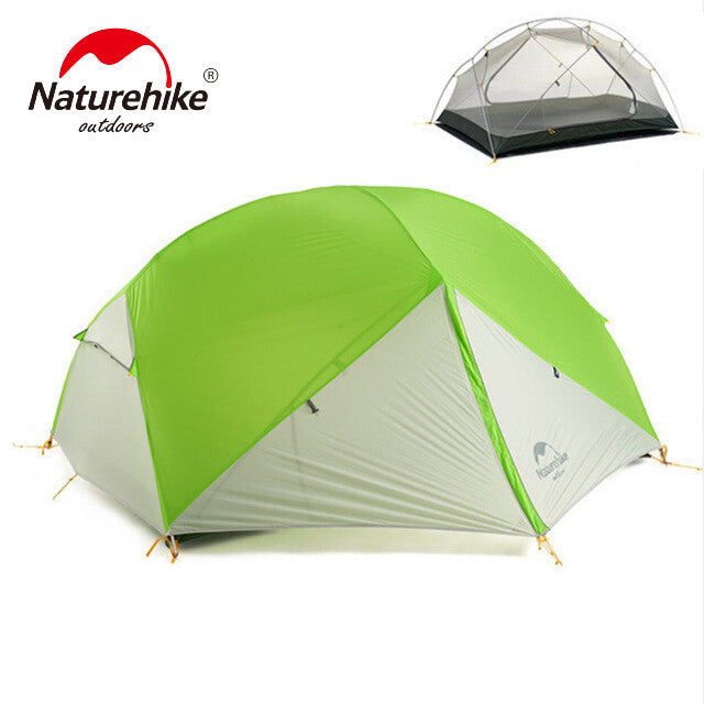 Naturehike MONGAR Series 2 Person 3 Season Camping Backpacking Hiking Ultralight Portable Outdoor Tent Waterproof Windproof 15D 20D Light Weight