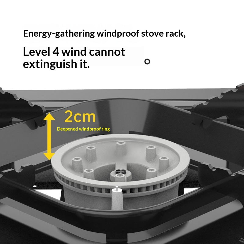 Naturehike DARK STAR Cassette Stove 2.9kw Firepower Basic Burner With Storage Case Windproof Stove Rack Stepless Rotating Knob Butane Canister Outdoor