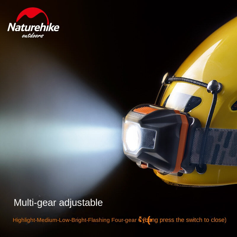 Naturehike Rechargeable Headlamp Portable Ultralight Head Torch 45° Adjustable Angle USB Charging Max 150 Lumens 1200mAh Lithium Battery IPX4 Waterproof