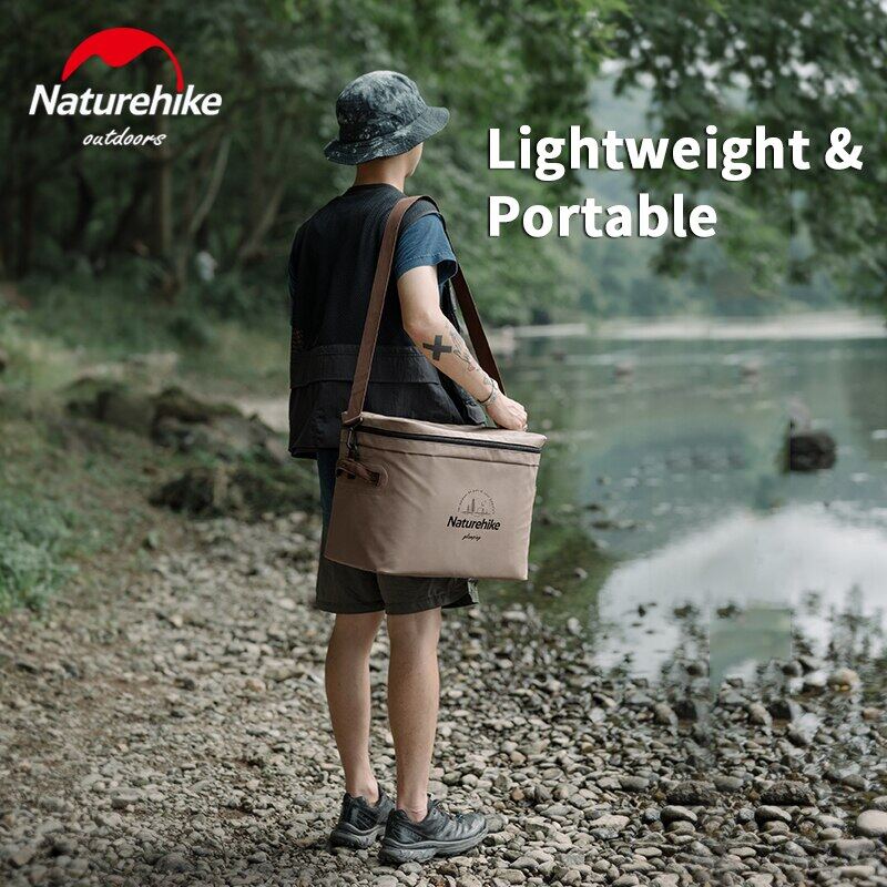 Naturehike Outdoor Picnic Ice Pack 12L 20L Big Capacity PVC Thermal Insulation Cooler 800g Portable Ultralight Travel Camping Food Drink Storage Bag