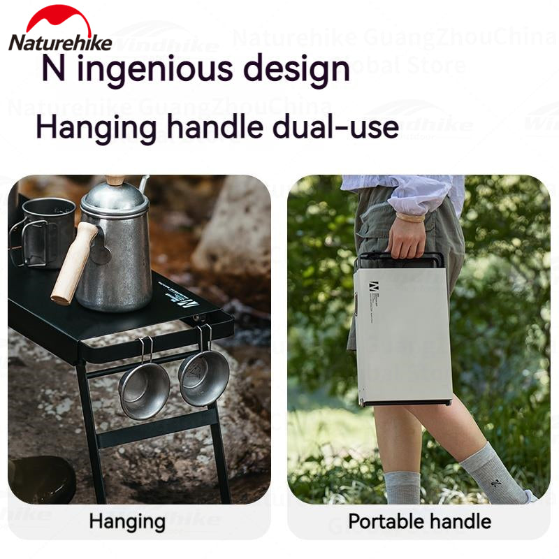 Naturehike Folding Barbecue Table Grill Box Portable Lightweight Multifunctional Foldable Black White BBQ Grill Rack Stove Table Supply Camping