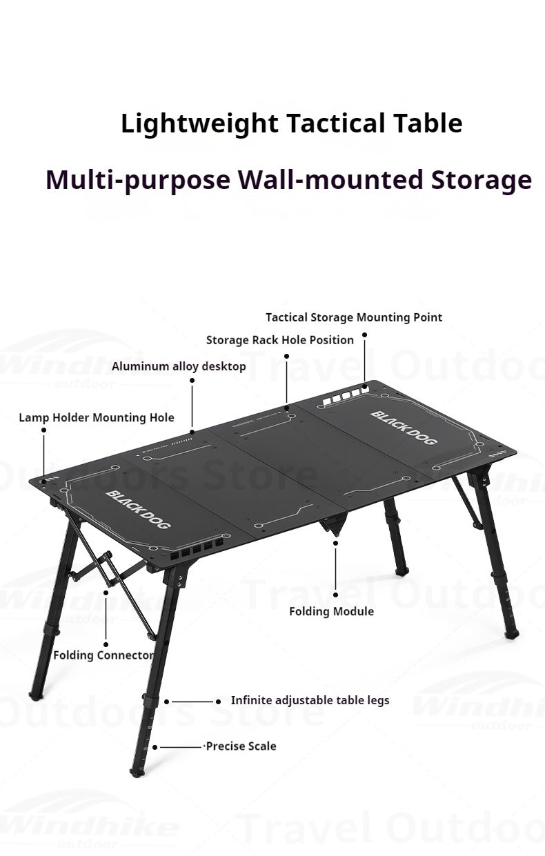 Blackdog FOLD X Premium Outdoor Table Portable IGT Multifunctional Folding Aluminum Alloy Tactical Table Cool Camping Gear Picnic Travel