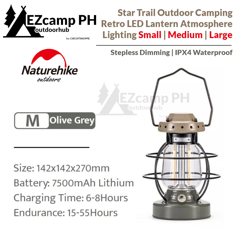Naturehike Star Trail Retro Atmosphere Light Portable Lightweight Outdoor Camping LED Lantern IPX4 Waterproof USB Charge Lamp Ambient Tent Lighting