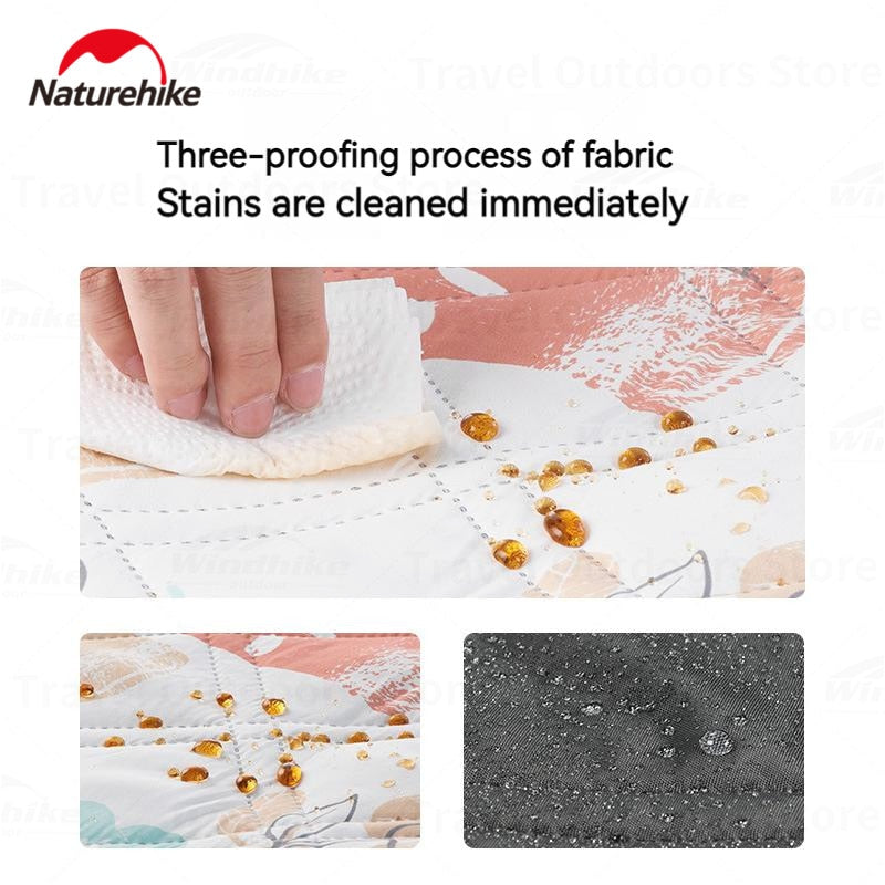 Naturehike Ultrasonic Peach Skin Picnic Mat Portable Large Area Picnic Mattress Waterproof Park Outing Mat Outdoor Spring Summer Camping Mat