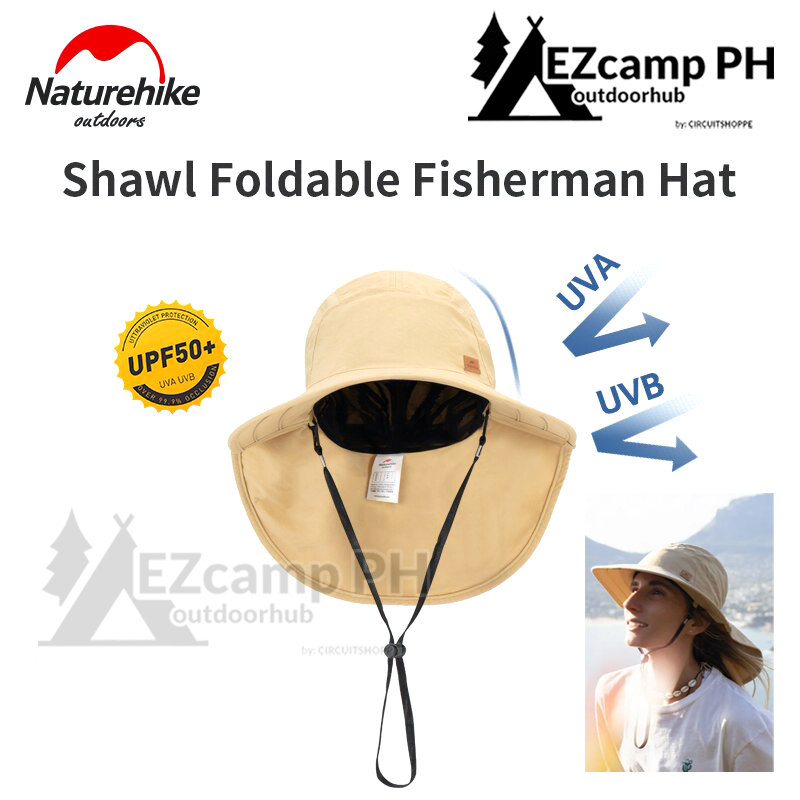 Naturehike Camping Shawl Folding Fisherman Hat Summer Hiking 15.5