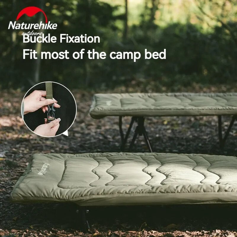 Naturehike Universal Folding Bed Cushion Cover Adjustable Strap Buckle Cotton Comfortable Soft Skin Friendly Warm Sleeping Pad Mat Add-on Accessories