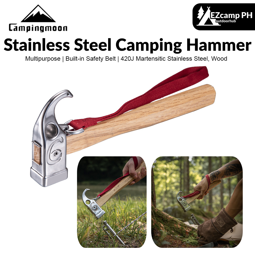 CAMPINGMOON Stainless Steel Camping Hammer Portable Lightweight – EZcamp  Outdoorhub