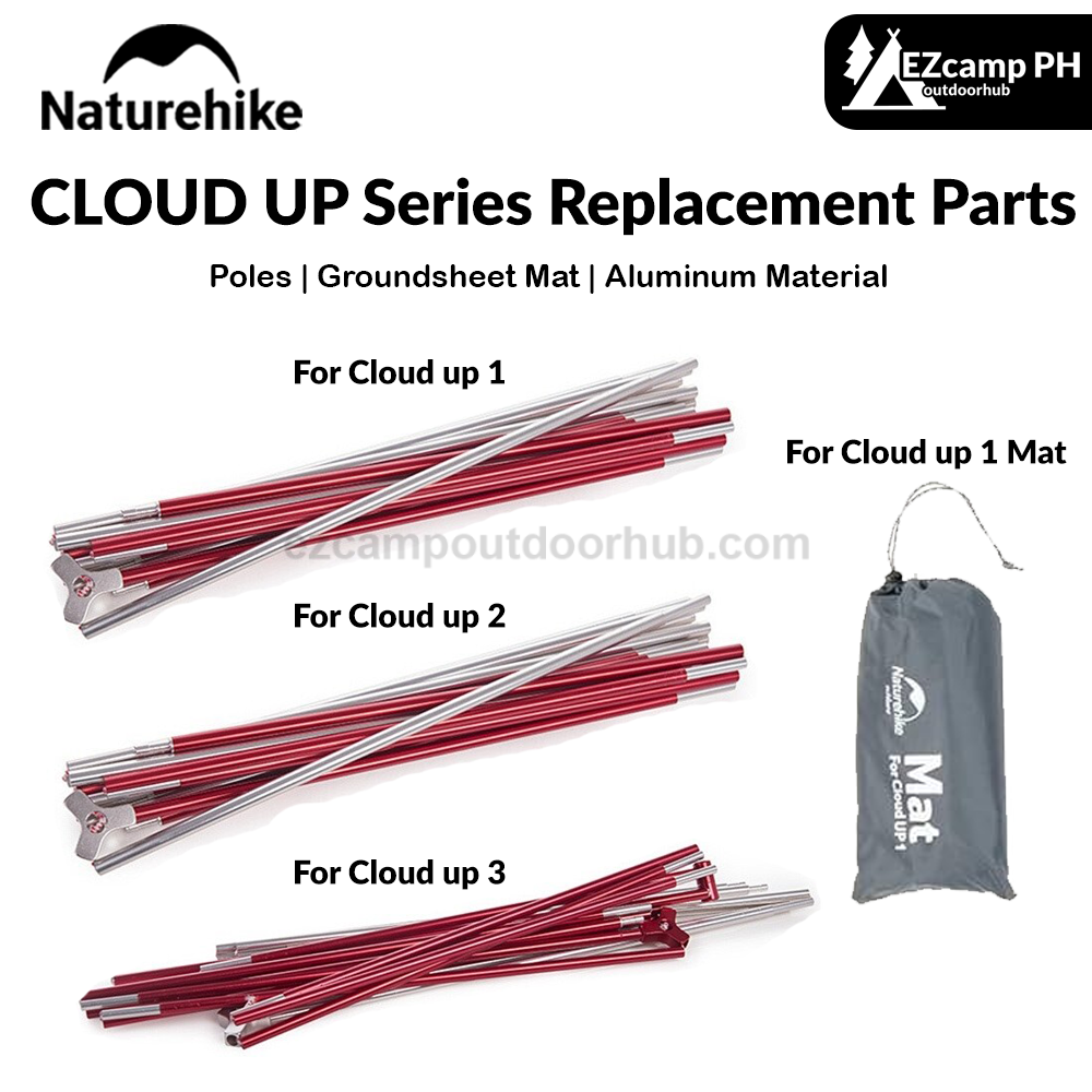 naturehike tent pegs Naturehike CLOUD UP Series Replacement Parts Pole Groundsheet Mat – EZcamp Outdoorhub