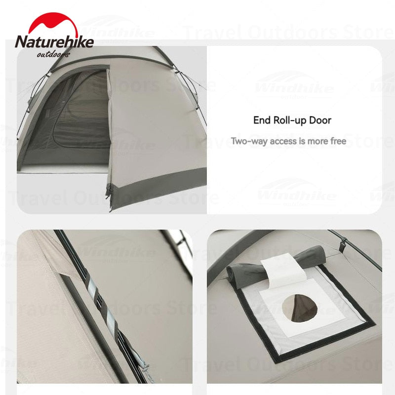 Naturehike 1 Bedroom 1 Living Room Portable Ultralight Hiking Backpacking 4 Season Camping Tent 2 Person Waterproof Windproof 30D Polyester Spacious