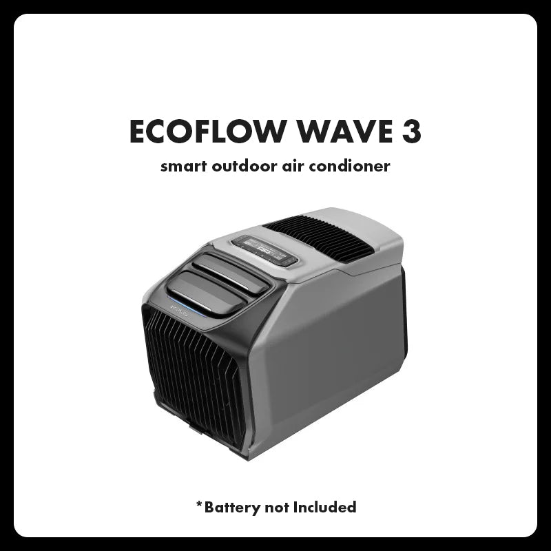 EcoFlow WAVE 3 Outdoor Air Condition Portable Multifunctional Large Capacity Long Battery Life Dual Cooling And Heating Function Wireless Control Mode Via App ABS LiFePO4