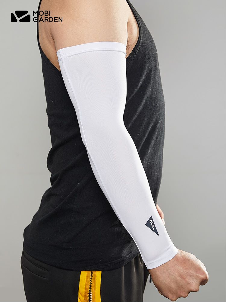 Mobi Garden Sport UV Ice Silk Sleeve Portable Ultralight Multi-Purpose Arm Sleeves Cool Feeling Sunscreen High Elasticity Gloves Straight Style