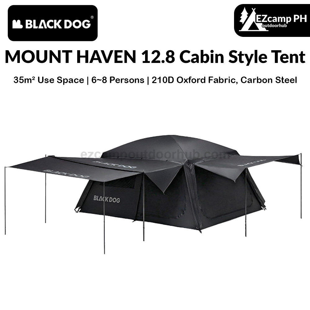 fresh and black tent 8 personen Blackdog MOUNT HAVEN 12.8 Cabin Style Tent 6-8 Person Ridge Tent Extra – EZcamp Outdoorhub