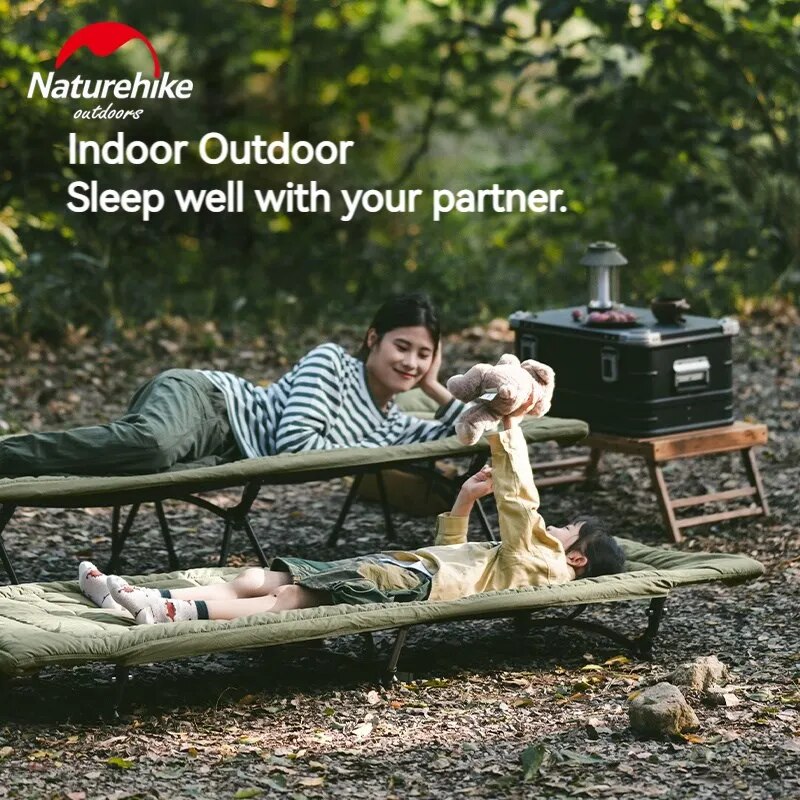 Naturehike Universal Folding Bed Cushion Cover Adjustable Strap Buckle Cotton Comfortable Soft Skin Friendly Warm Sleeping Pad Mat Add-on Accessories