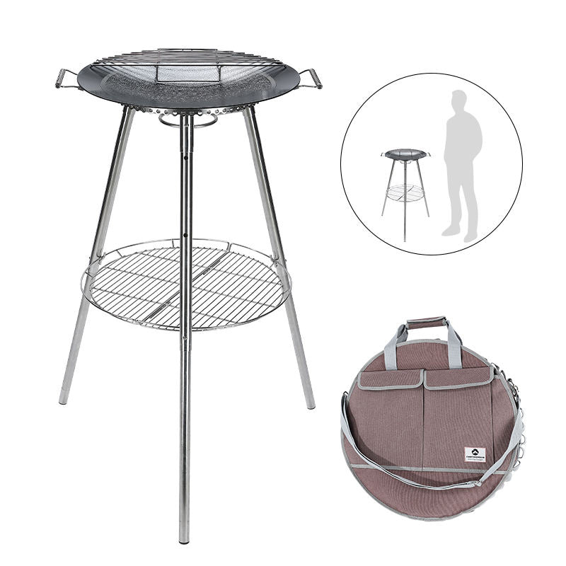 Campingmoon GR Series Skottle Grill Portable Lightweight Party BBQ Griller Standing Grill Butane Gas Stove Tripod Courtyard Outdoor Camping