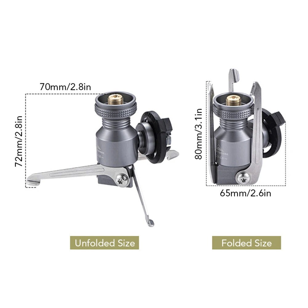 CAMPINGMOON BKZ23-CB Z23-CB Rocket Stove Bracket Black Stand Butane Canister Converter Adaptor Screw Type to Nozzle Standard Gas Fuel Adapter Mount