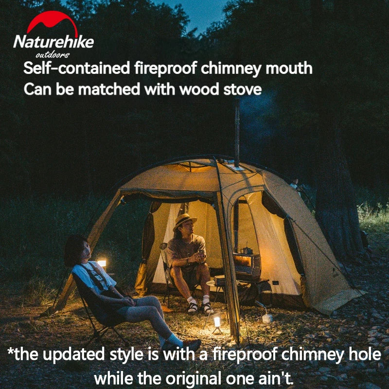 Naturehike Upgraded DUNE 7.6 Hiking Car Camping Tent for 2 to 4 Person 2 Room Large 7.6m² Space Outdoor Shelter 4 Season Double Layer Breathable