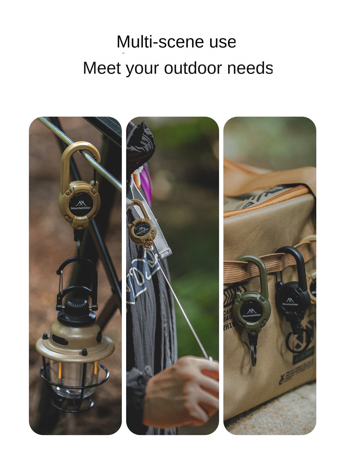 Mountainhiker SZK1315 Hook Buckle Rope Portable Multipurpose Anti Lost Telescopic Stretchable Lanyard 60cm Keychain Fastener Hiking Outdoor Camping Travel