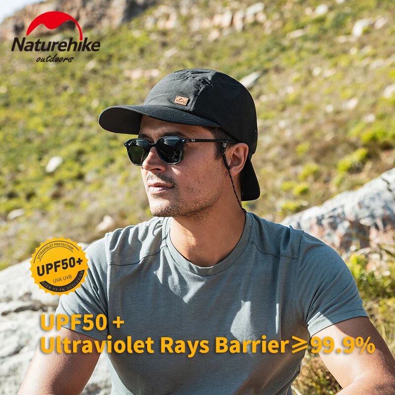 Naturehike Outdoor Summer Fashion Men's Hat Ultralight Double Brim Sun Protection Sports Leisure Cap For Camping Fishing Hiking