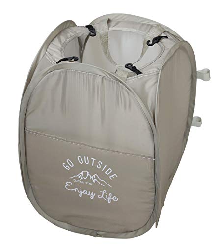 CAPTAIN STAG UM-1550/51 MONTE Pop-up Dustbin Portable Lightweight Folding Trash Garbage Bin Storage Container Box Outdoor Camping Polyester Fabric