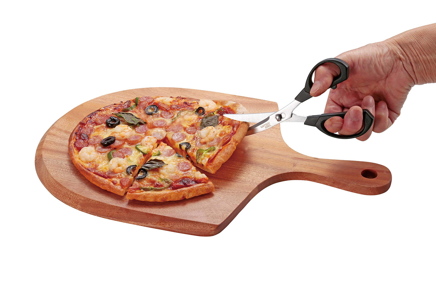 CAPTAIN STAG UH-4710 Curved Kitchen Scissor Portable Versatile BBQ Curve All Purpose Knife Scissors Can Be Disassemble Outdoor Camping