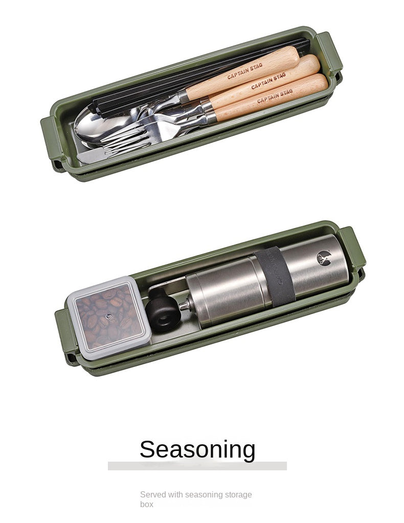 CAPTAIN STAG Cutlery Case Portable Lightweight Condiment Container Outdoor Camping Travel Utensil Storage Cooking Equipment Made in Japan UW-2029 UW-2038