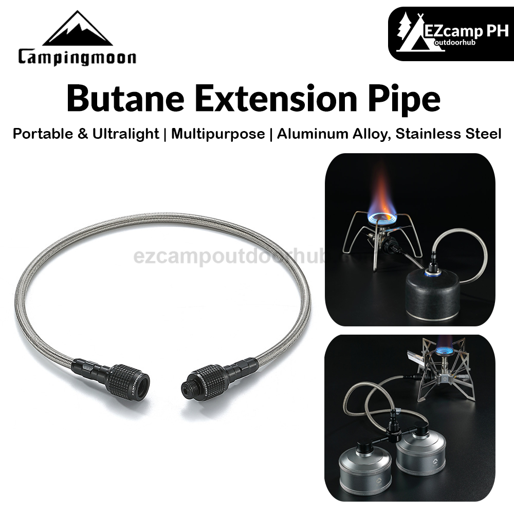 Campingmoon Butane Extension Pipe Black Screw Type Adapter Connector Tube Adaptor Canister Tank 50cm 100cm Hose Male Female For Outdoor Camping Fuel Gas