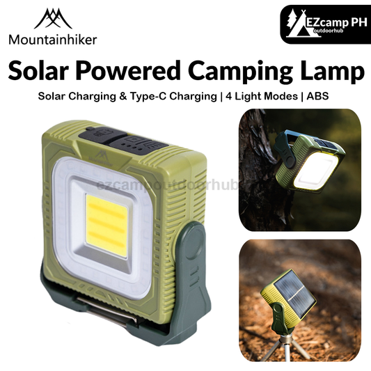 Mountainhiker Solar Powered Camping Lamp Multi-Functional 4 Light Modes Outdoor LED Light Lantern Lamp 4000mAh USB-C Charging IPX4 Waterproof Up To 1500 Lumens