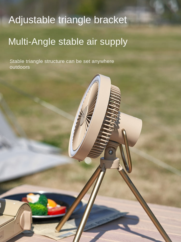 Mobi Garden F3 Portable Fan Ultralight Multipurpose Small Desktop Electric Ceiling Fan With Built-in Ring Light ABS Aluminum Alloy Camping Hiking