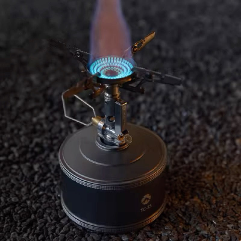 CAMPINGMOON BKTC-35 TC-35 Refillable Empty Screw Type Butane Canister Tank Premium CNC Finish Aluminum with Standard Nozzle Stove Lamp Lantern Torch